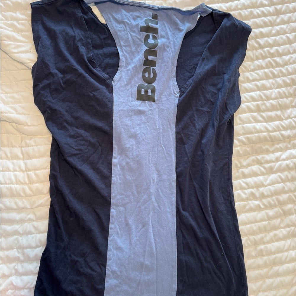 Bench Charcoal and Light Gray Sleeveless Top